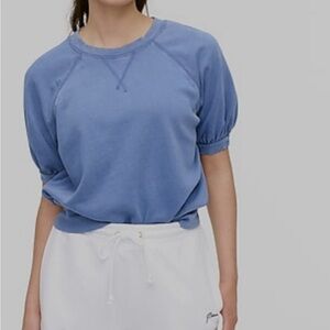 J Crew Magic Rinse Puff Sleeve Sweatshirt Size S